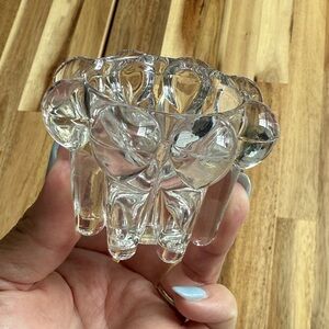 Vintage Glass Candle Stick Holder